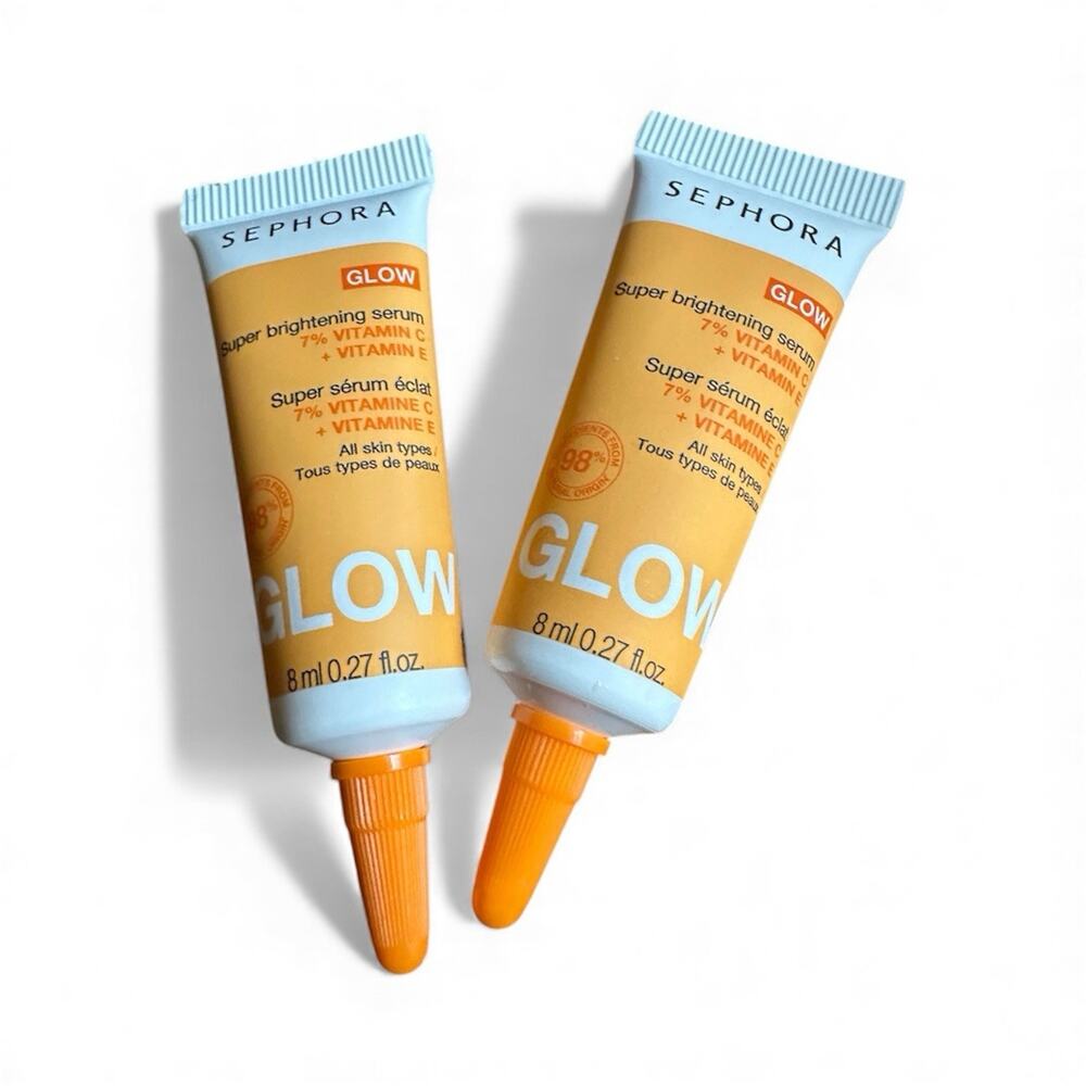 Sephora GLOW SUPER BRIGHTENING SERUM SET New 8ml Each 2x
